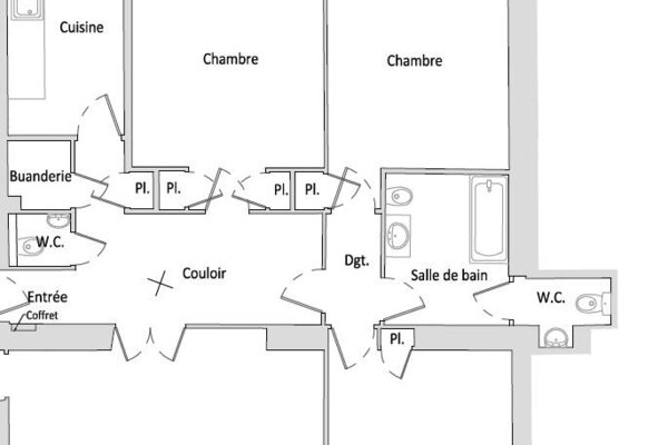 BEL APPARTEMENT 4 PIECES ENTIEREMENT RENOVE