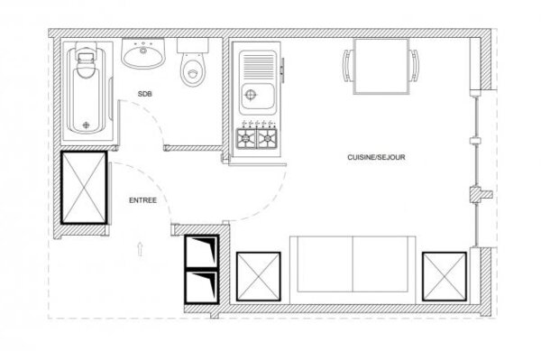 Magnifico monolocale ristrutturato ad uso misto - Le Montaigne