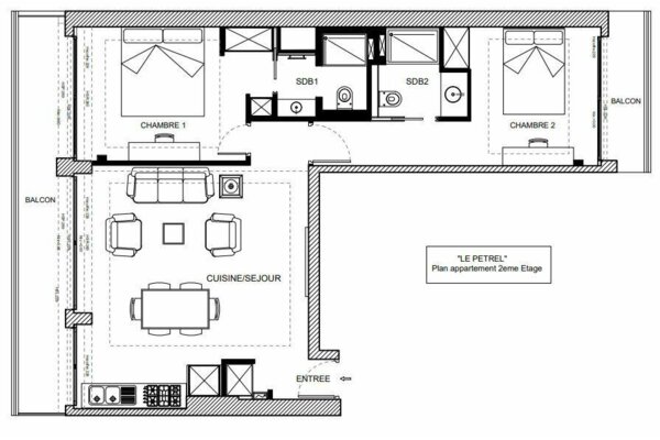Bel appartement de 3 pièces - Le Petrel - Condamine